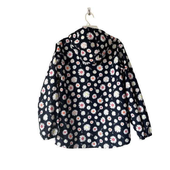 The North Face Girls' Waterproof Hooded Rain Jacket, Blue/Flowers, Large (14/16) - Picture 2 of 12